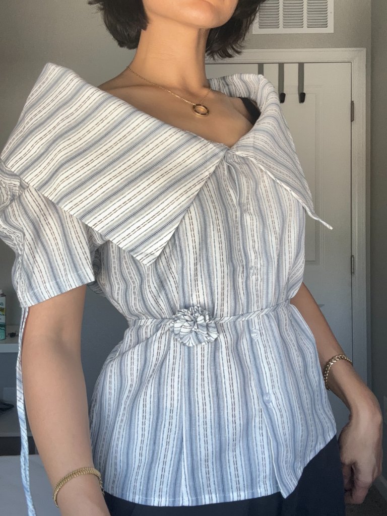 New-Zahi Stripe Off Shoulder Top — image 5 of 6